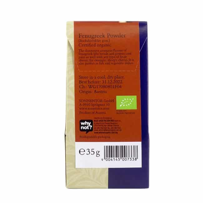 Sonnentor Organic Fenugreek Powder, 35g - Image 2