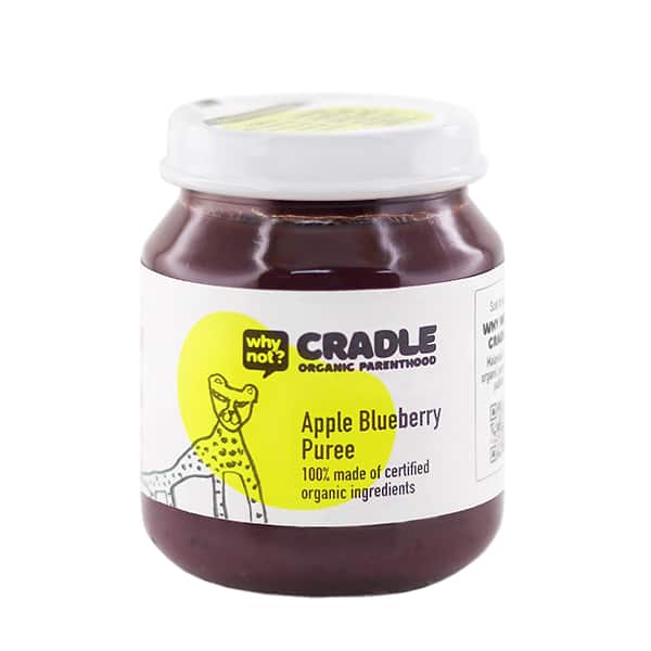 Why Not? Cradle Apple Blueberry Puree, 130g